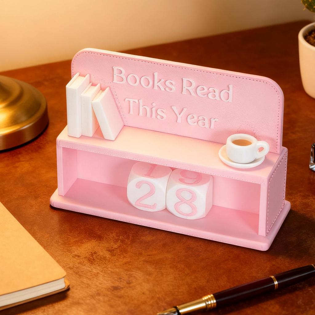 Books Reading Counter Decorative Encouraging Fun Convenient Read Tracker Book Lover Sign Library Decor for Home Office Table