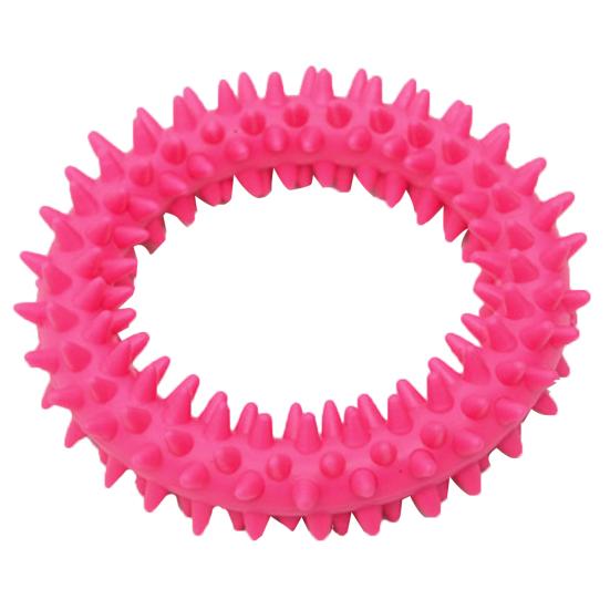 Spiky Circle Ring Dog Bite-Training Chew Molar Toy Cleaning Tooth Pet Supply