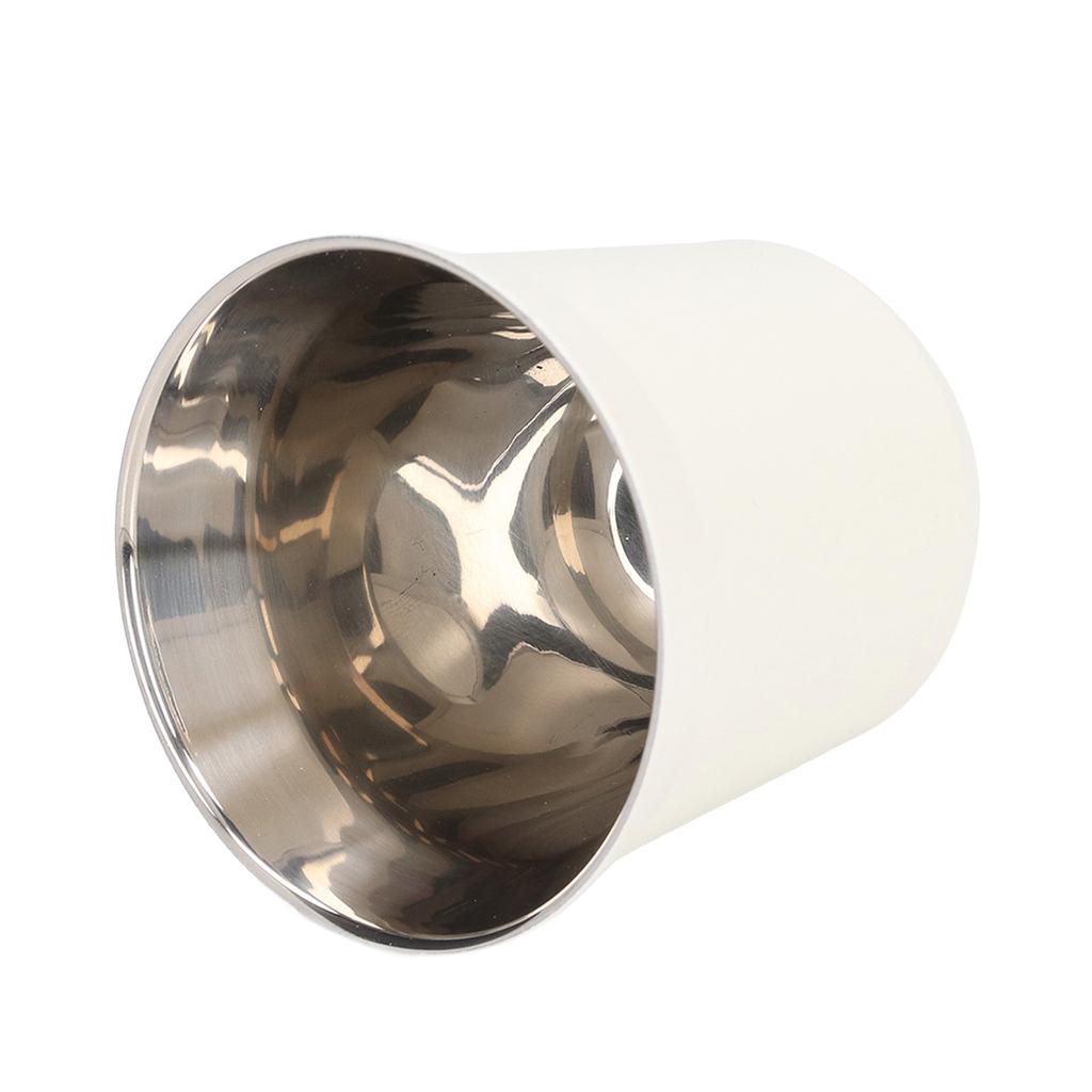 Kaffeebecher 304 Edelstahl Weithalsdesign Weiß Doppellagig Gute Wärmeisolierung Wasserbecher