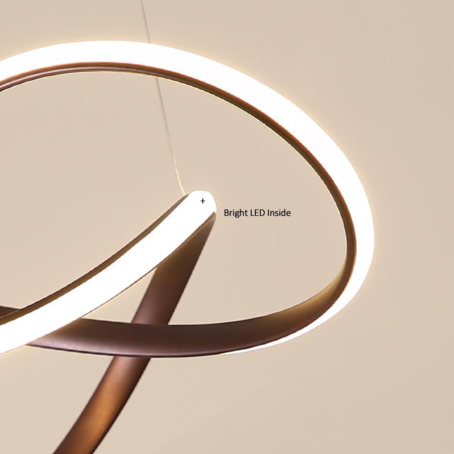 Modern LED Chandelier Light Irregular Aluminum Acrylic Ceiling Hanging Lamp Dining Room Pendant Restaurant Suspension Lighting