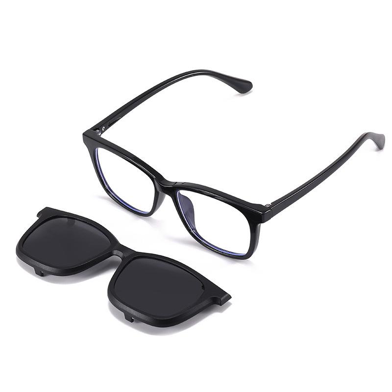 

Set Of Glasses Square Girl Frame Dual-Purpose Anti Blue Light Prescription Myopia Polarized Light Children Astigmatism Eyeglass Myopia-1.0