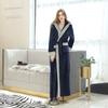Couples Winter Lengthened Bathrobe Splicing Home Clothes Long Sleeved Robe Coat