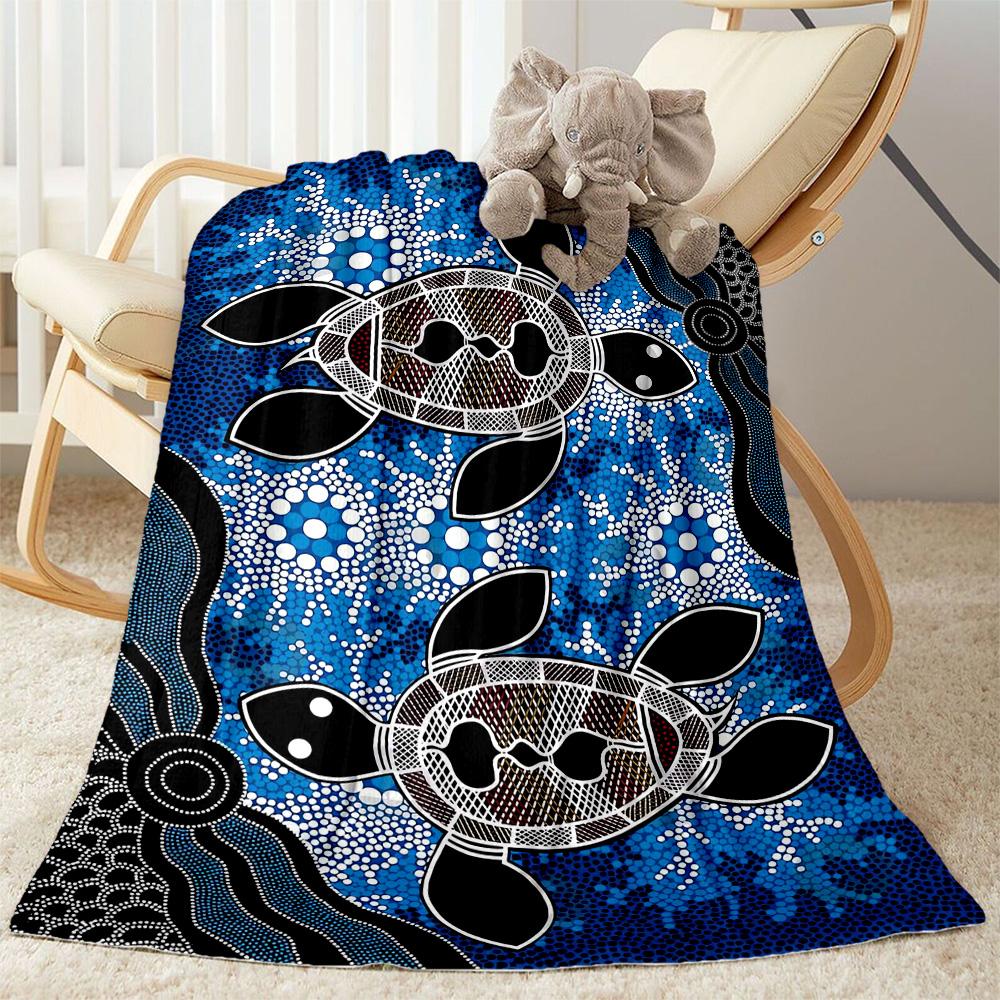 1pc Ocean Life Adventure Blanket Soft and Warm for Sofa Office Camping Travel Livingroom Great Gift for Friends and Family Comfortable