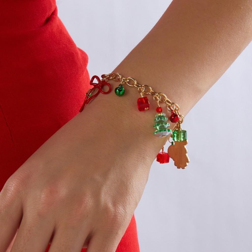 Exquisite Christmas Tree Bracelet Charming Style Snowflake Pendant Bangles Teen Girls