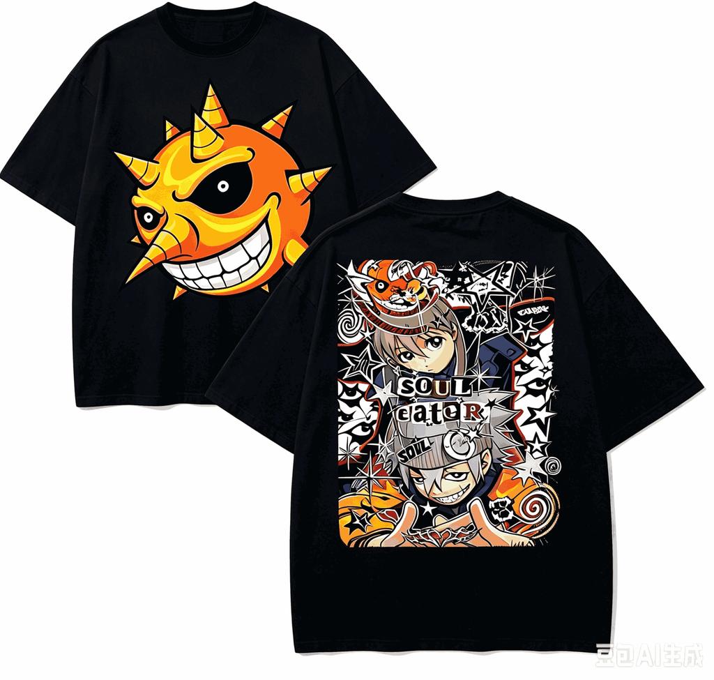 Soul Eater Anime Lover TShirt Harajuku Cotton NewModel High Street Retro Fashion Oversized Unisex Hot Product Soft Breathable