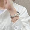 Compatible con Xiaomi Smart Band 10: Nueva Correa de Cuero con Hebilla de Mariposa y Diseño de Cintura Delgada para Mujer, Habilitada para NFC.