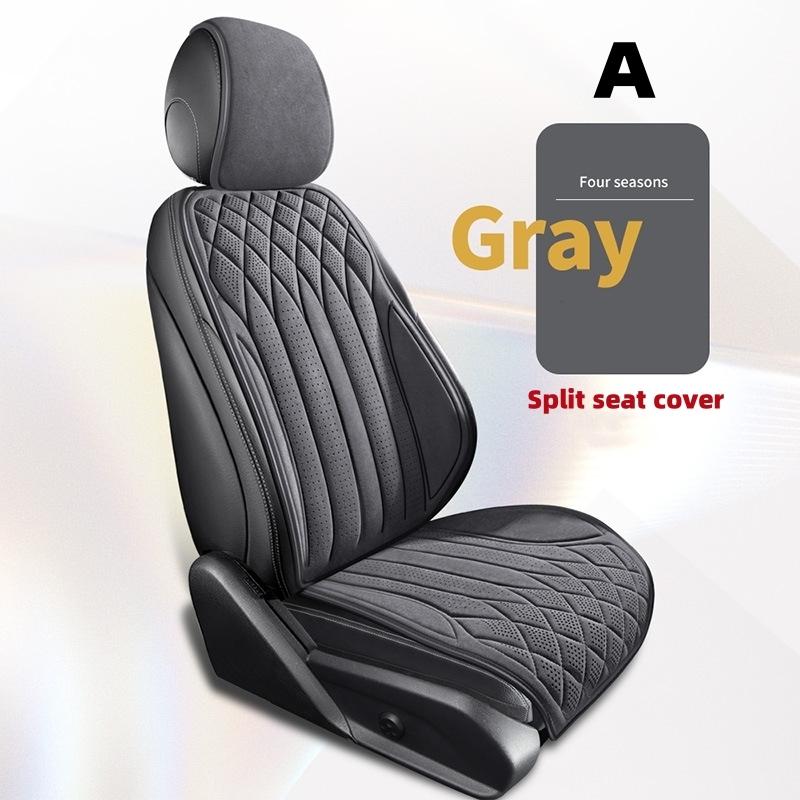 Suede Car Seat Cover Universal Front Seat Anti-skid Support Cushion Fashionable Luxury Car Interior Seat Vest Shape Protection