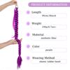 36inch Braided Purple Hair Ponytail Wig Super Long Ponytail with Elastic Hair Band for Kids Party Cosplay Use Purple Wig