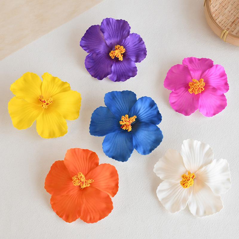 2 Stück Hawaiianische Eierblumen Haarspangen Sommer Strand Geburtstagsparty Hochzeitsdekoration Mädchen Künstliche Blumen Haarnadel Accessoires