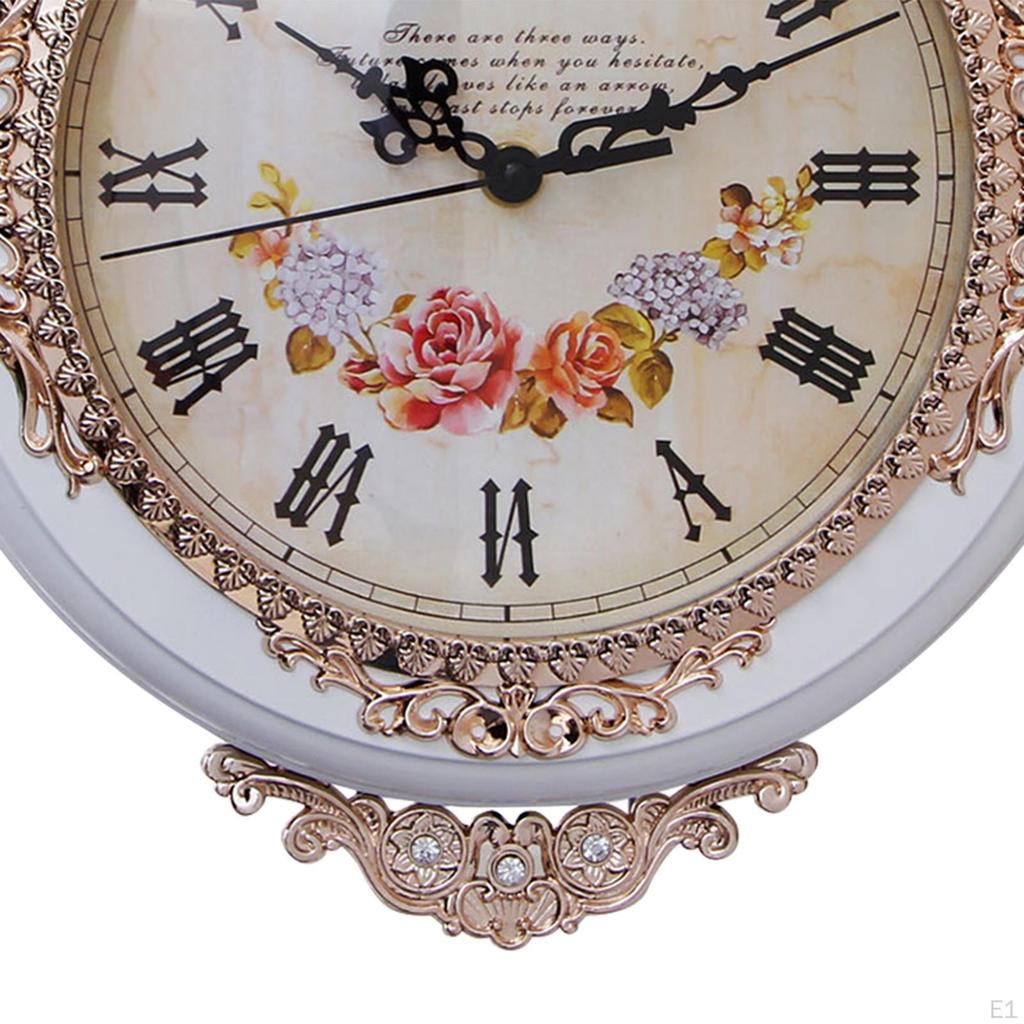 Double Sided Wall Clock, Mounted Decorative Timepiece for Kitchen