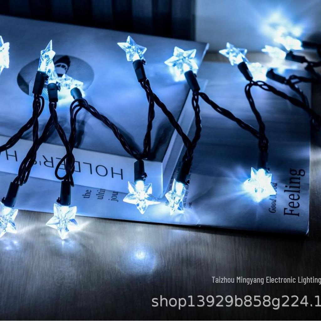 35 Cool White Snowflake LED Christmas Lights