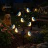 Backyard Fairy Tale Ornaments Outdoor Solar Pathway Light, Bird-shaped Stump Decorative Garden Stake with Warm Path Lights LED Lights, Waterproof