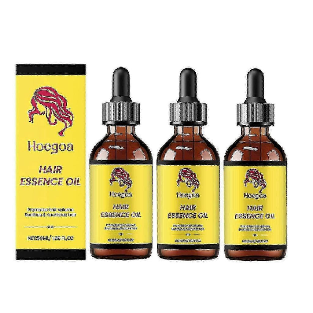 3X Natural Hair Essence Oil, Promotes Growth, Soothes & Nourishes Scalp, for Frizzy and Damaged, Suitable for Men and Women,ZDZQ