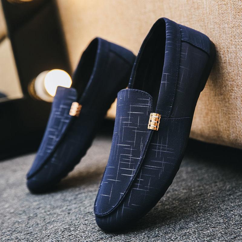 Man Casual Shoe Business Round Toe Moccasin Leather Shoes for Men Soft Flat Dress Loafers Formal Black Comfortable Fashion