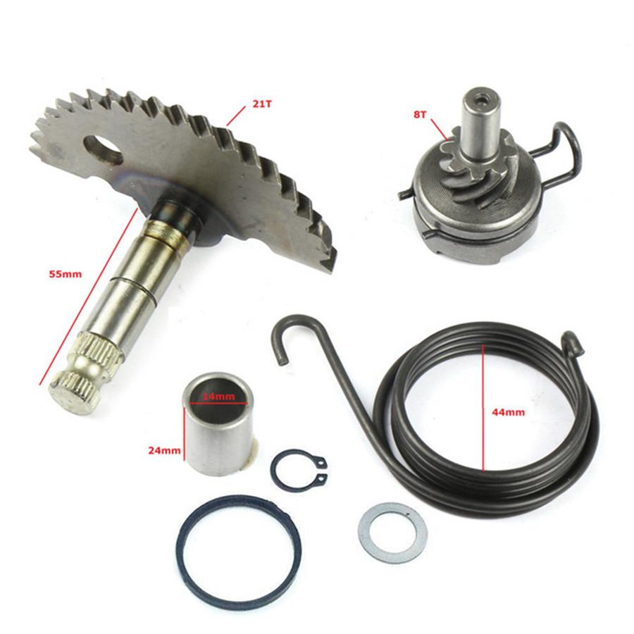 Kick Starter Start Shaft Idle Gear Spring Engine Kit For 49cc 50cc 80cc Scooter
