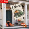 2D Flat, 2D Flat Thanksgiving Welcome Autumn Truck Garden Flag- Outdoor Garden Flag Double-sided Home Decoration Courtyard Decoration Outdoor Decorati