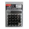 RAYS Lock Nut Set M12 X 74082000001BK 17-Hex & (for 5-Hole Drives), 1.25, Black,