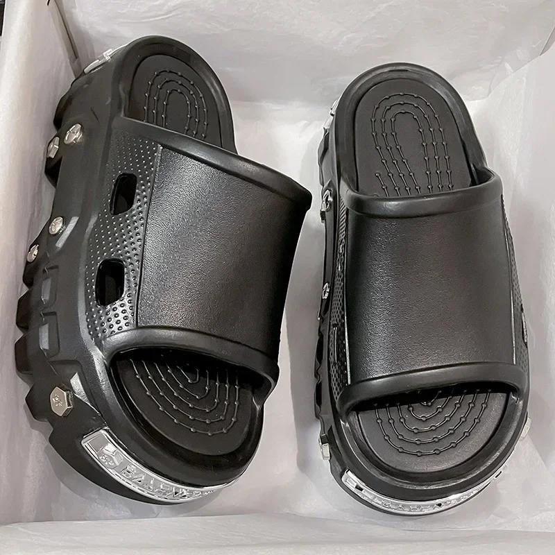 Papuci de Platformă de Vară pentru Femei Sosire Saboți Stil Punk cu Nituri Sandale de Exterior Pantofi Confortabili de Grădină