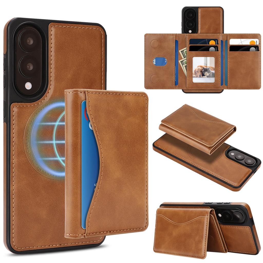 Magnetic 2 - In - 1 Case Wallet for Samsung S24 - 25 Series, Shockproof & RFID Blocking, 9 - Card Storage & Stand