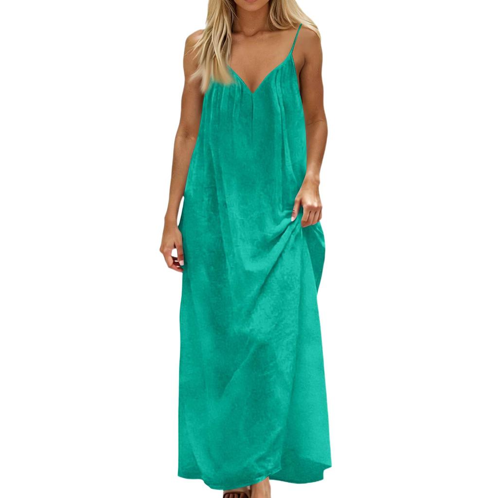 Women's Backless V-Neck Strapless Dress Backless Casual Dress