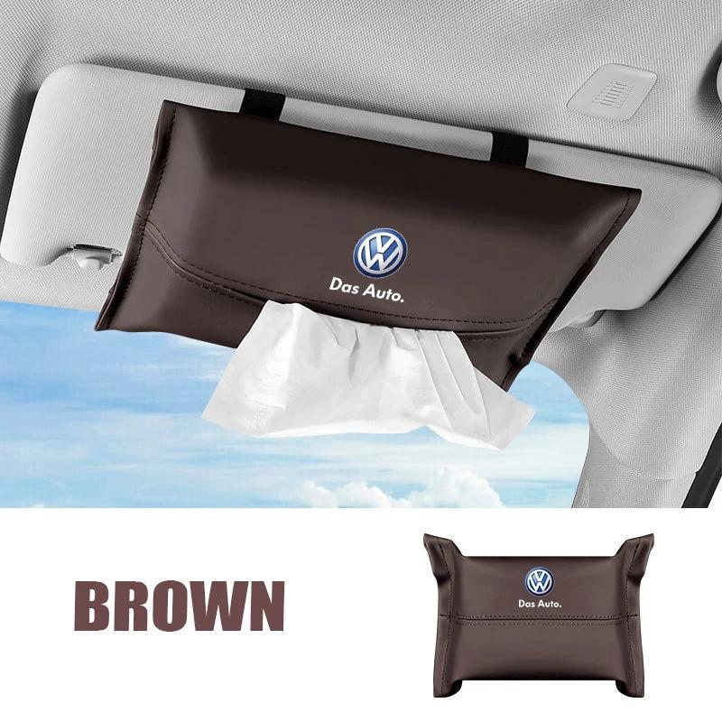 For VOLKSWAGEN VW Car Tissue Storage Bag Sun Visor Armrest Box for Volkswagen Rline Passat Santana Touareg Tiguan Golf Bora Beet