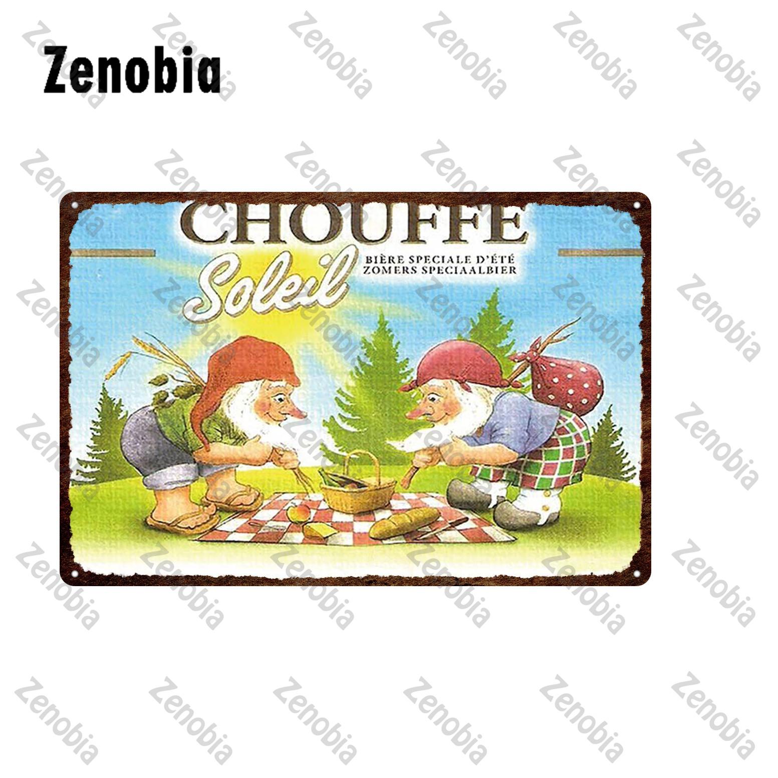 Пивной металлический знак, плакат, винная тарелка, винтажная табличка, металлический плакат La Chouffe, настенные наклейки, декоративная жестяная табличка, бар, паб, декор 20x30cm