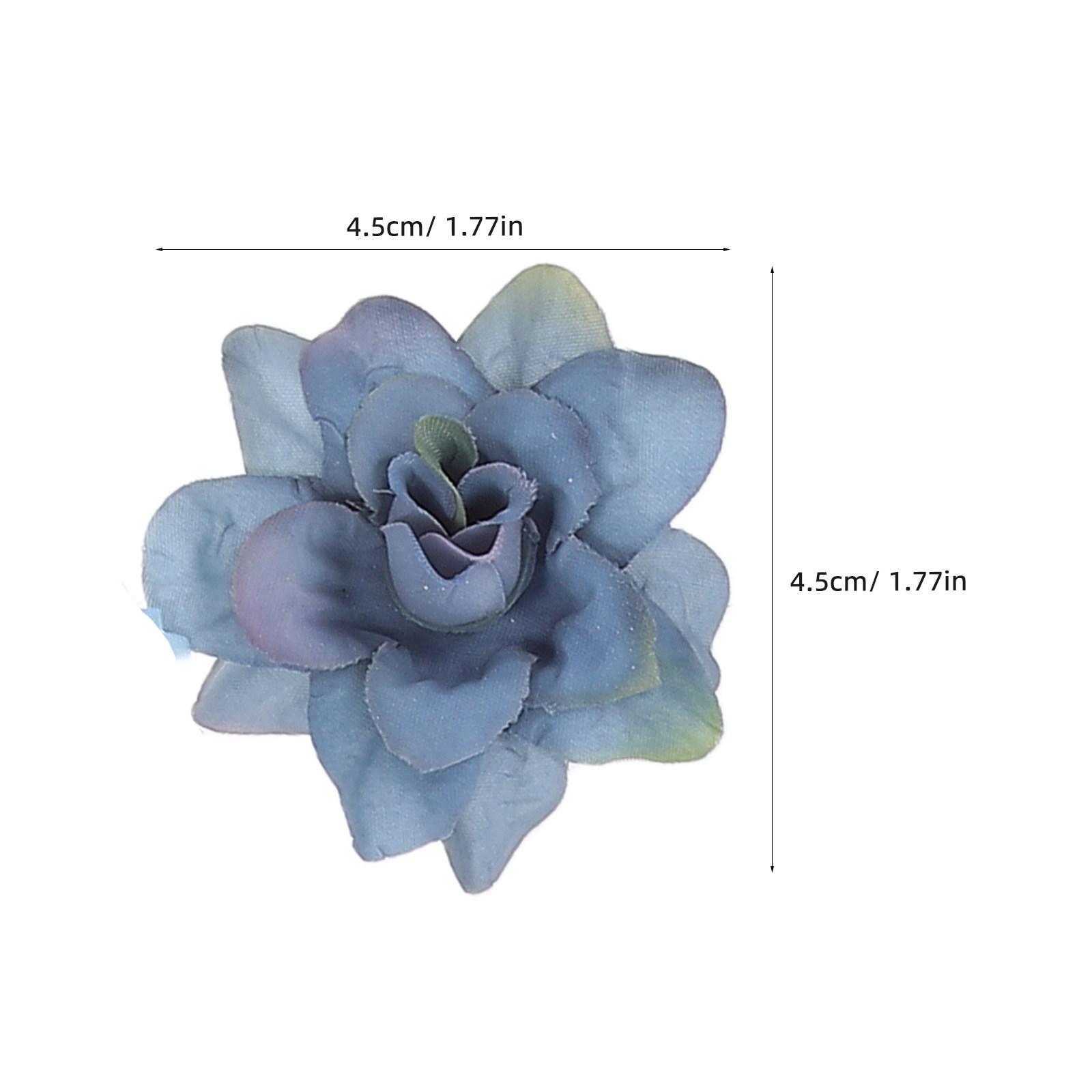 

20Pcs Small Faux Silk Flower Heads Purple Blue Artificial Roses Peonies Daisies for Craft Home Decor Wedding Cake Topper