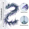 Flexible Hangable Artificial Lavender Garland Purple Purplelavender For Front Door Decorative Plants Fake Flowers