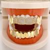 Full Diamond Real Gold Plating Zircon Grillz Hip Hop Halloween Hot Sale  Hip-hop Grillzs