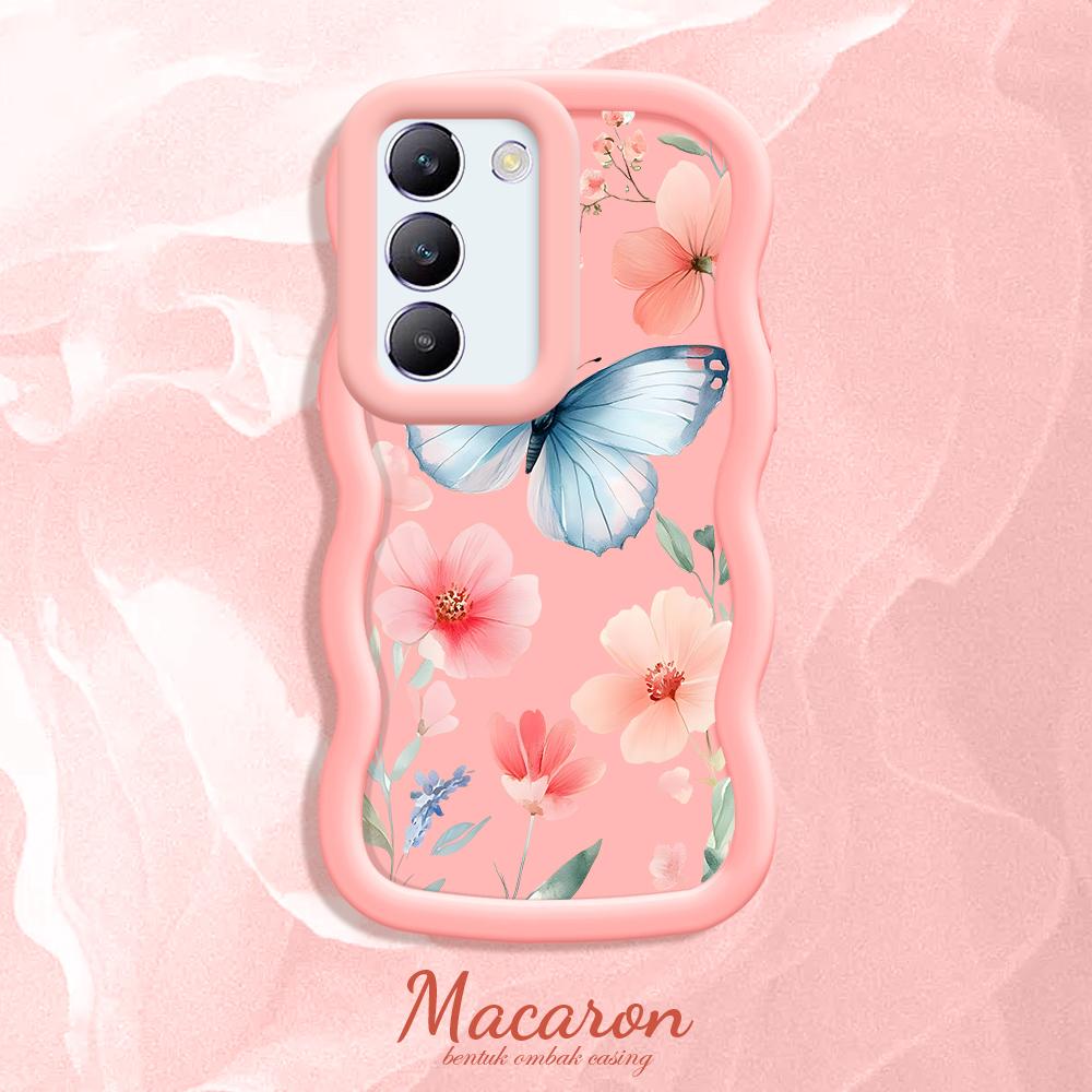 Malovaný vzor Big Wave Edge Měkký silikonový materiál Macaron Pouzdro na telefon Ochranné gumové pouzdro odolné proti nárazům pro OnePlus Vivo Motorola Moto