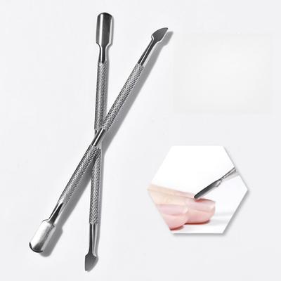 Ανοξείδωτο ατσάλι Διπλής άκρης Nails Steel Push Lift Nail Remover Εργαλείο μανικιούρ Beauty Nail Push Trim Nail