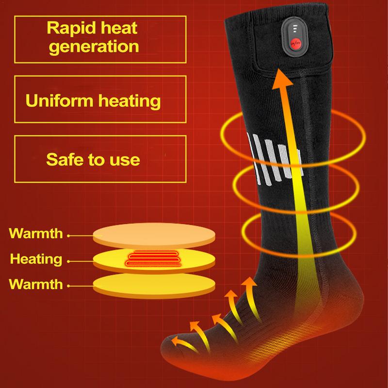 Heating Socks With Battery Box Washable Anti-Cold Men Thermal Heated Foot Warmer Outdoor Camping Ski Sports Wnter