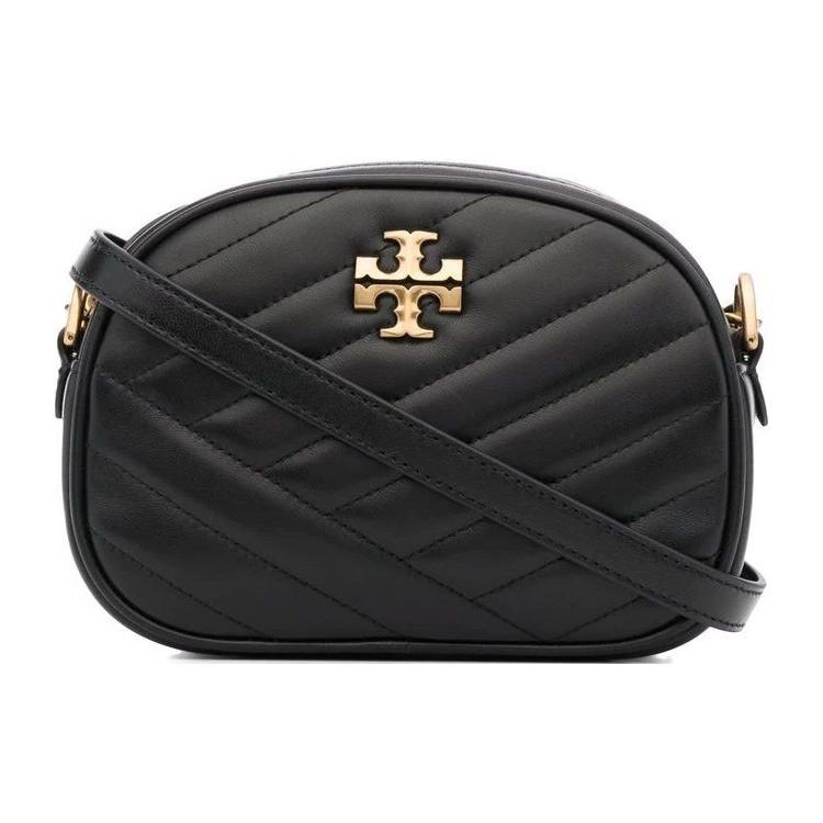 Tory Burch Women's Black/Gold Tb Kira Quilted Chain Strap Camera Bag Shoulder Bag 90450-001