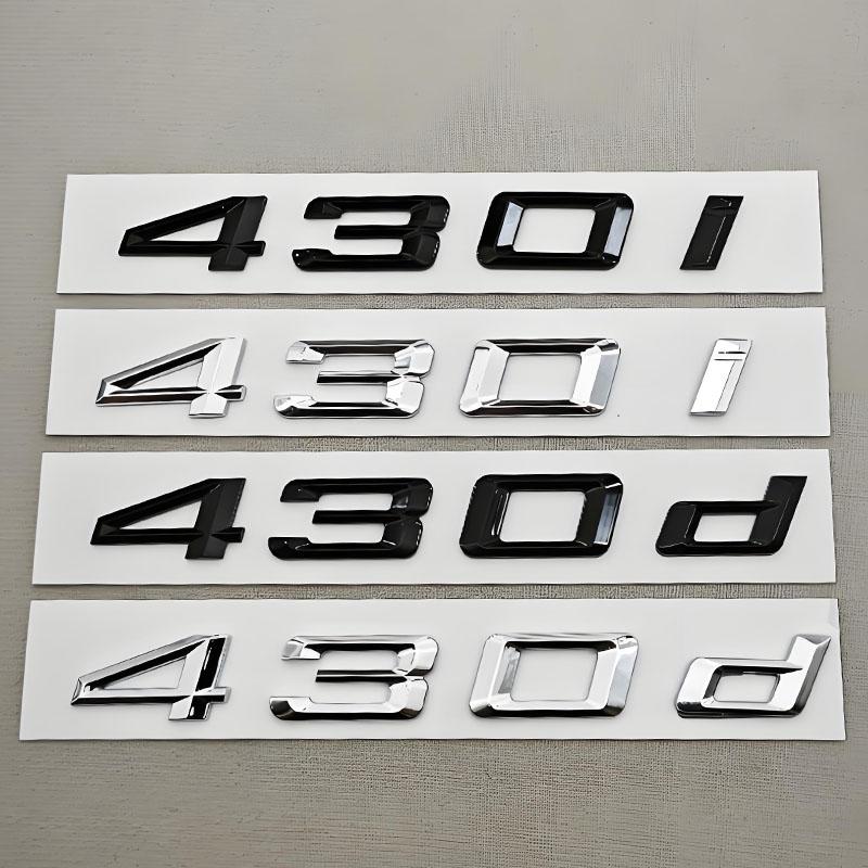 3D ABS Auto Buchstaben Logo 430i 430d Plakette Aufkleber Emblem Abziehbilder Für BMW 4er Serie 430i 430d G22 G26 G23 Heckkennzeichnung Zubehör