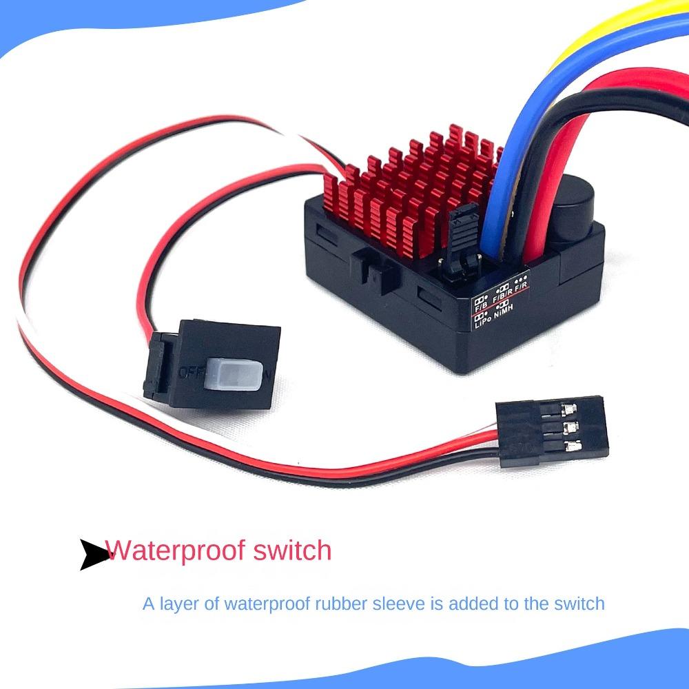 2-3S LiPo Brushed Motor Waterproof Replacement Parts for 1/10 Axial SCX10 TRX4 TRX6 D90 HPI