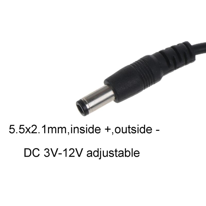 AC To for DC Adapter Converter 3-12V 2A 5.5x2.1mm Adjustable Power Supply Motor Speed Controller with US Plug