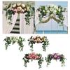 Wedding of flowers decor a rustic artificial flower with green leaves for the