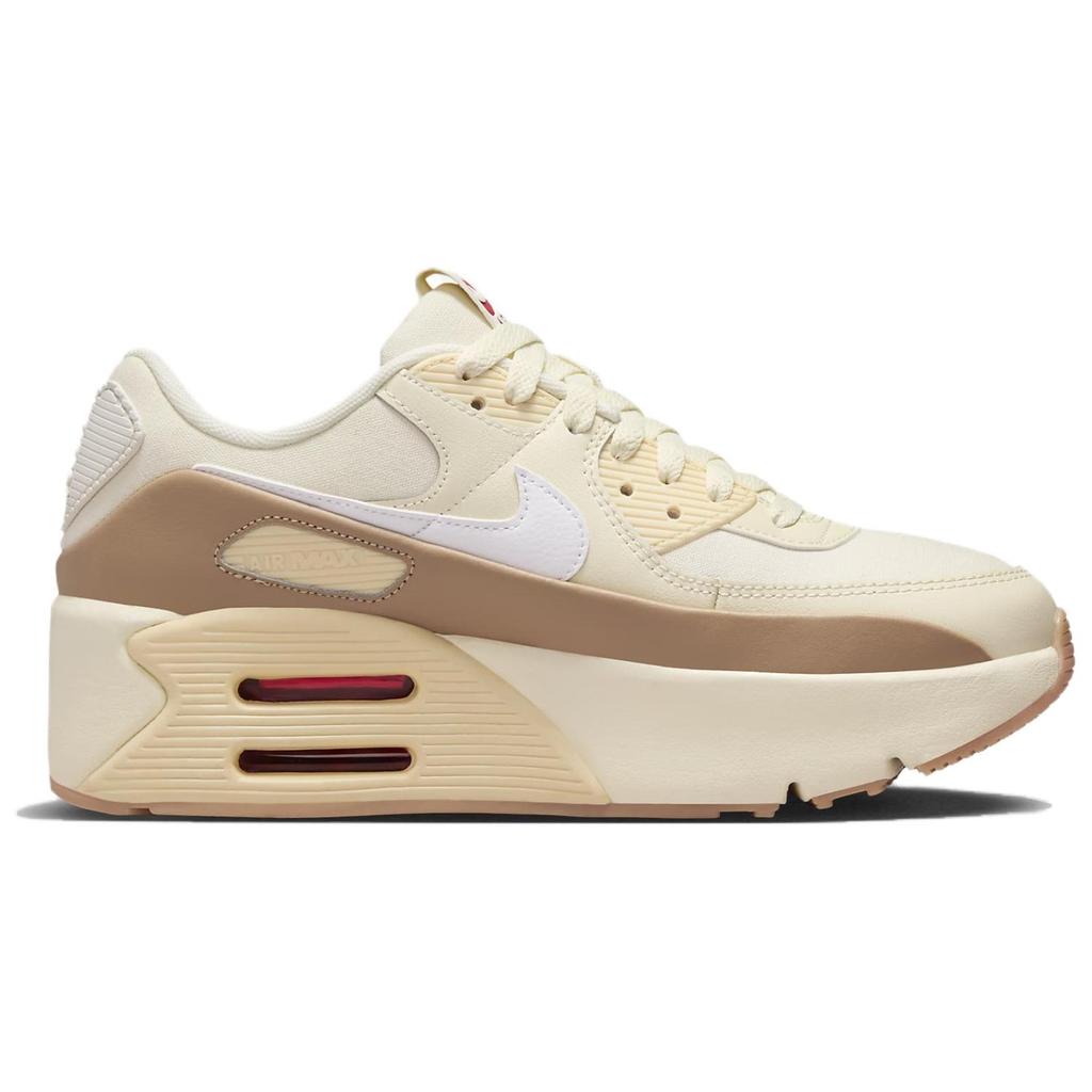 Nike Air Max 90 LV8 Comfortable Low-Top Lifestyle Shoes Women sneakers Yellow Brown HF4302-133