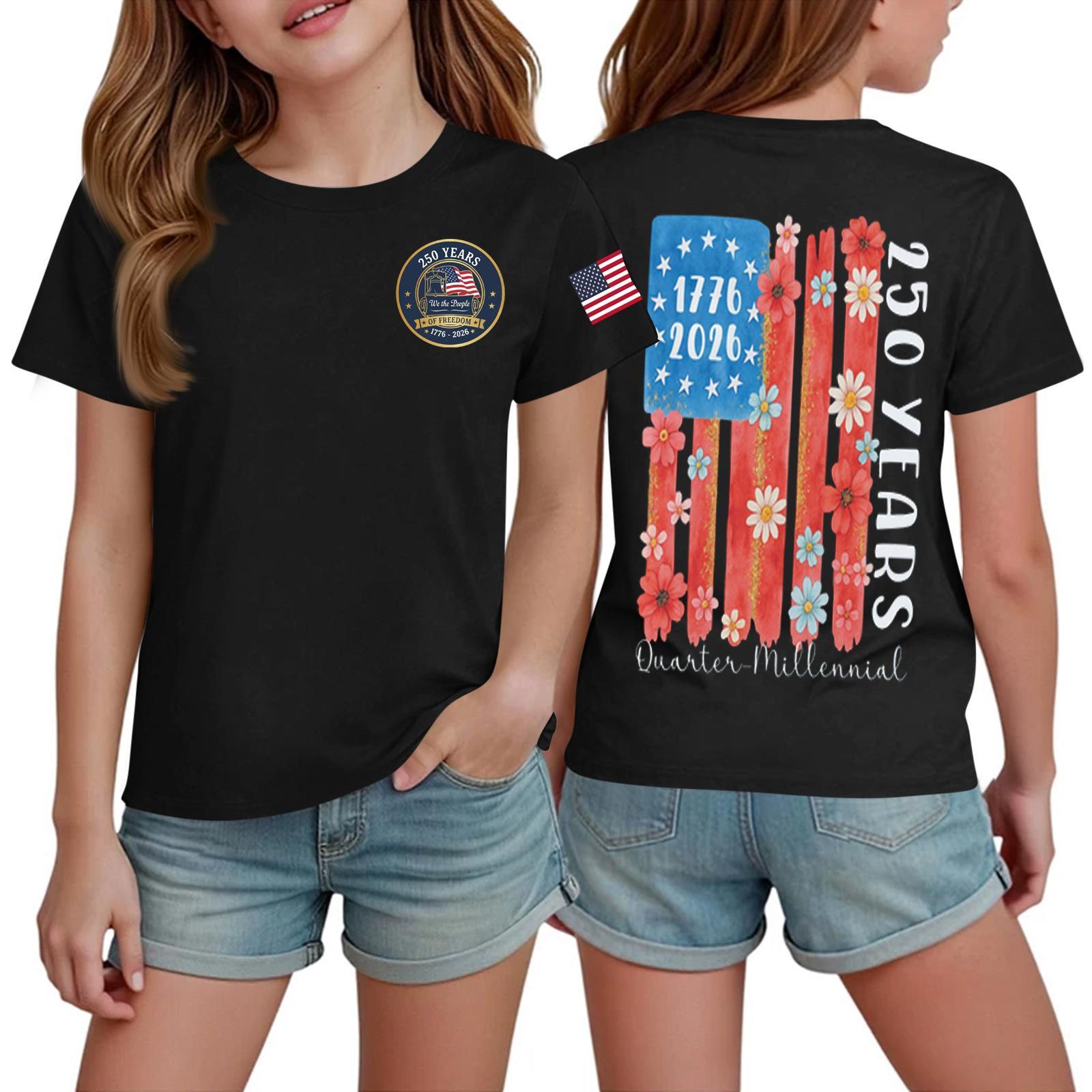 

Kids Print Round Neck Short Sleeve Casual T-shirt 100 чёрный