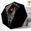 1pc Poker Hand Automatic Folding Umbrella - Windproof Compact Travel Umbrella with Auto Open/Close, 8-Rib Heavy-Duty Shaft for Women/Men A043