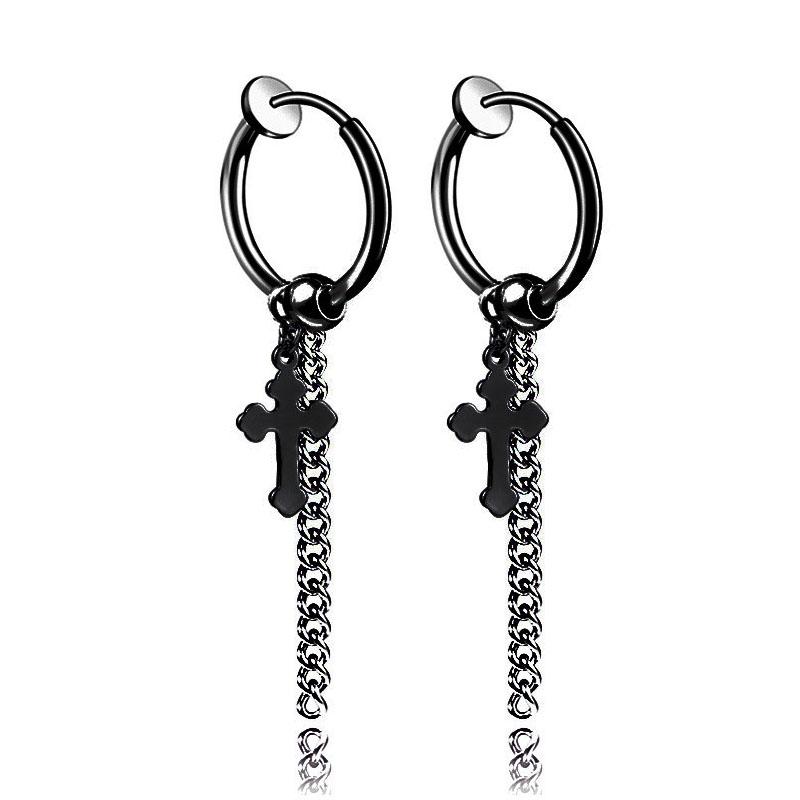 New Arrival Stainless Steel Stud Earrings Cross Star Scorpion Tassel For Women Men Fashion Hip Hop Ear Jewelry Gifts
