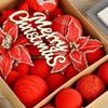 38PCS Velvet Material Christmas Decorations Ball European-style Pendant Flocked Christmas Balls Multicolor DIY Crafts