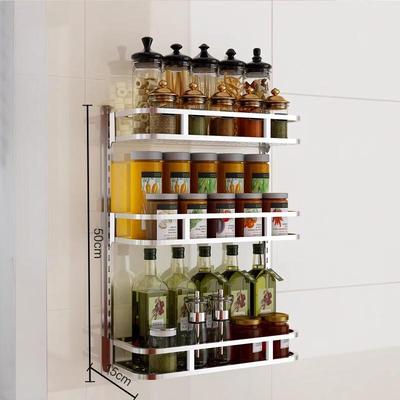 No-Punch 3-Tier Stainless Steel Kitchen Wall Shelf