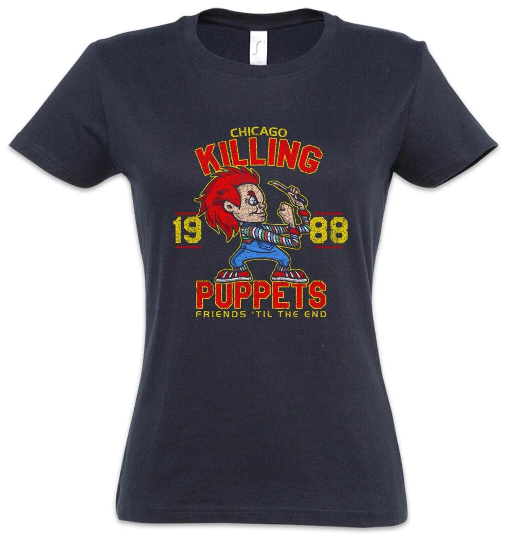 Killing Puppets Women kids boys T-Shirt Chucky Child s Fun Halloween Blood Horrot Play 130