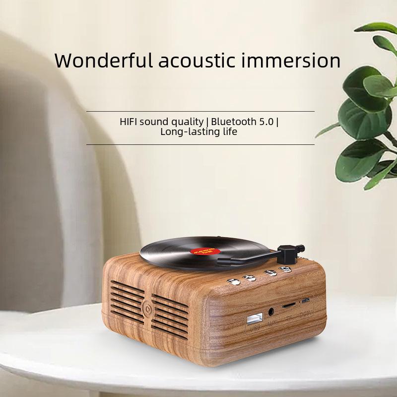 H3 Retro Bluetooth Mini Speaker: Creative Gift, Radio, Card Player