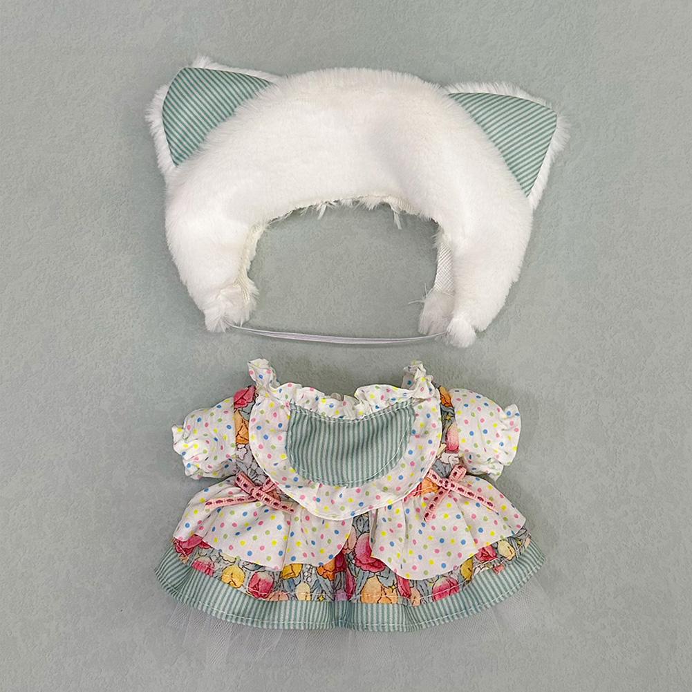 20CM Cotton Doll Rompers Cartoon Plush Doll Replacement Outfit Playing House Accessories Mini Clothes