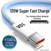 120W Super Fast 10A Flash Charging Braided Type-C Cable for Huawei Honor