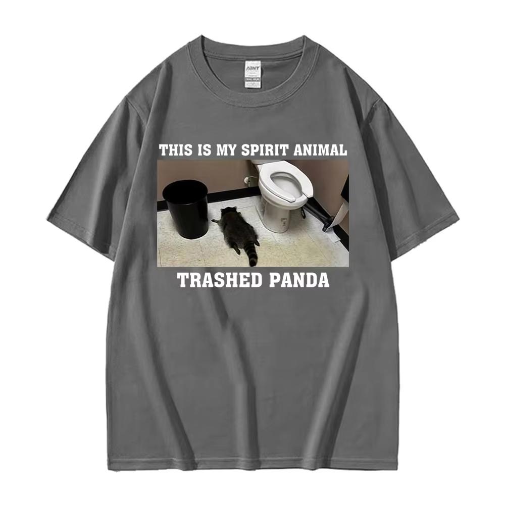 2026Camiseta Con Grfico De Animales This Is My Spirit Camisetas Divertidas De Mapache Basura Con Panda Meme Camiseta Retro