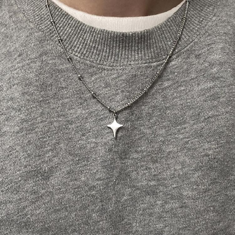 Four-pointed Star Pendant Necklaces Pendant Choker Y2k Jewelry Gift for Hot Girl