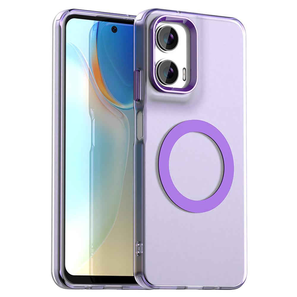 

Чохол для Motorola Moto G35 5G Сумісний з MagSafe PC+TPU+PET Протиударний Чохол для Телефону Purple